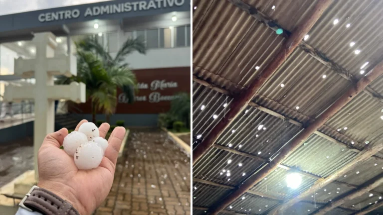 Chuva de granizo de 5 minutos danifica 500 casas no interior do RS; veja