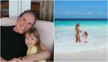 Roberto Justus curte Bahamas ao lado da esposa e filha caçula; veja
