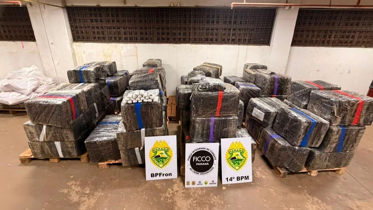 Mais de 4,2 toneladas de drogas são apreendidas em ação integrada no Paraná