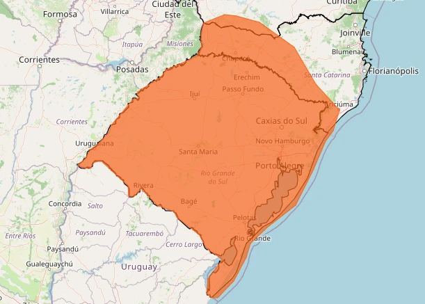 Inmet emite alerta de perigo para tempestades para 675 municípios de 3 estados; veja cidades