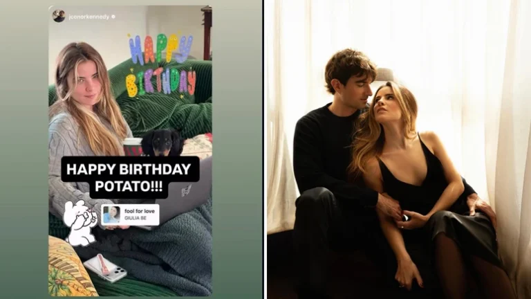 Giulia Be se manifesta após o marido Conor Kennedy ter prisão decretada na Rússia: ‘Meu menino preso’