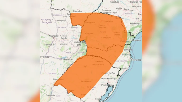 Novo alerta de chuva forte é emitido para estados do Sul do Brasil
