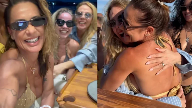 Scheila Carvalho comemora aniversário de 53 anos ao lado de Carla Perez