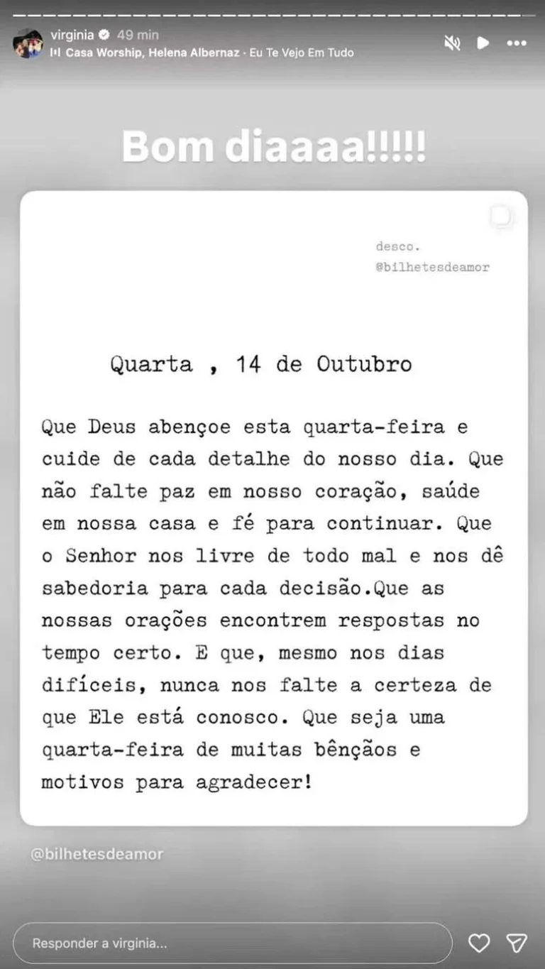 Virginia Fonseca manda suposta indireta a Vini Jr. após término: ‘Nos livre de todo mal’