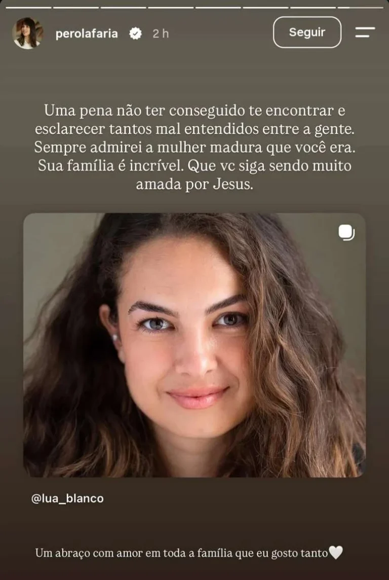 Rivais, Pérola Faria é detonada após homenagear Lua Blanco após a morte: ‘Desnecessário’