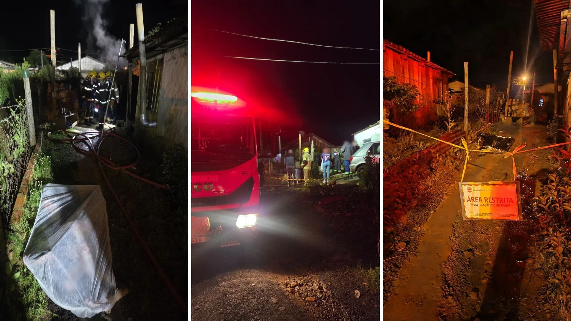 Jovem e pai morrem em incêndio em SC; polícia investiga feminicídio