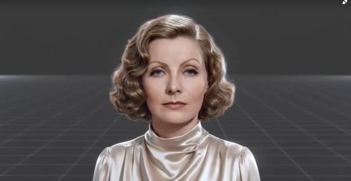 IA traz atriz Greta Garbo de volta para campanha publicitária; veja