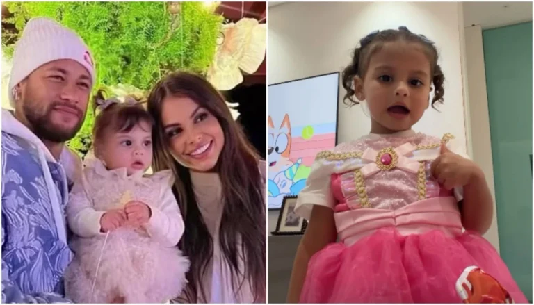 Mãe da 3ª filha de Neymar mostra pequena agradecendo presente de Gabigol